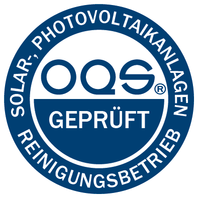 OQS-Siegel für zertifizierte Solar- und Photovoltaikanlagenreinigung